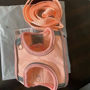 Puppy or kitten Soft Mesh Harness and Leash - Pink